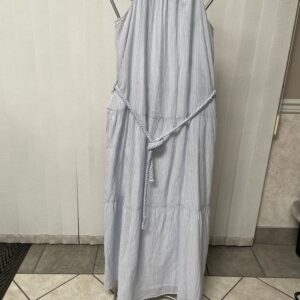 Anthropologie Japna G Striped Maxi Dress w/ Tie Belt –  L